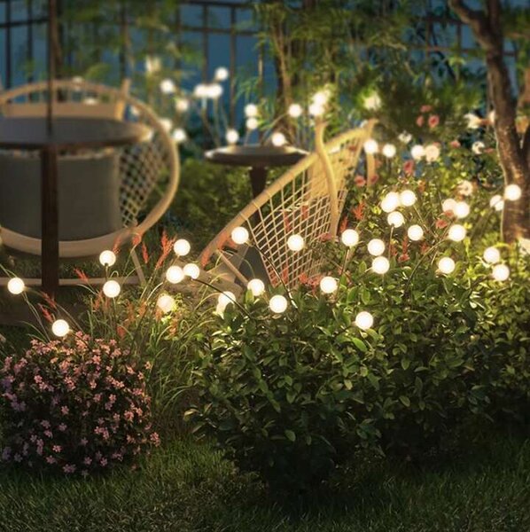 Polifach 6 LED-es kerti Napelemes Lámpa 72cm (P-376) - fekete
