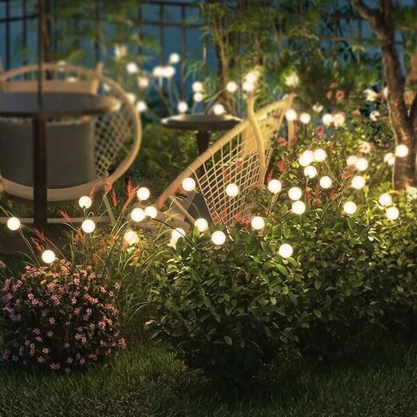 Polifach 6 LED-es kerti Napelemes Lámpa 72cm (P-376) - fekete