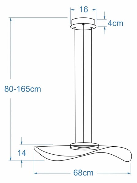 Medusa LED egyágú függesztett lámpa