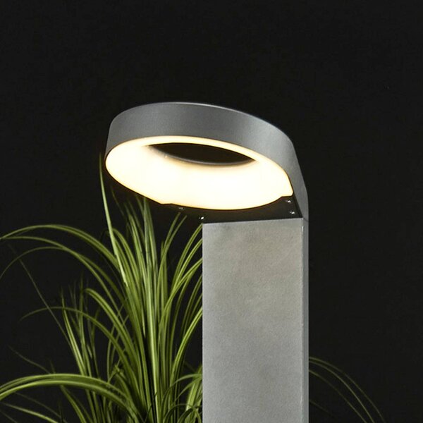 Lucande Modern LED-es útvilágítás Jarka, Alu / szürke / cink, Alumínium, Modern