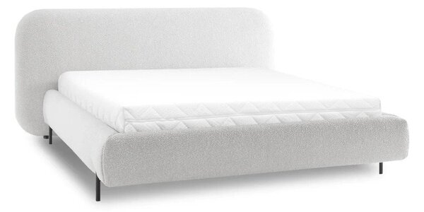 Bézs kárpitozott ágyneműtartós franciaágy ágyráccsal 180x200 cm Pointt – ELTAP