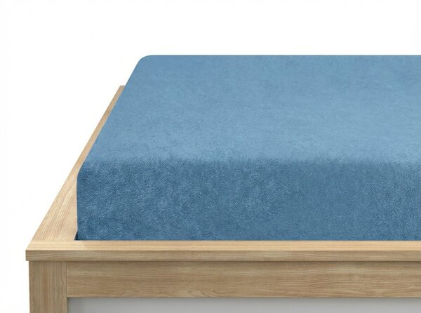 Frottír gumis lepedő EXCLUSIVE kék 90 x 200 cm