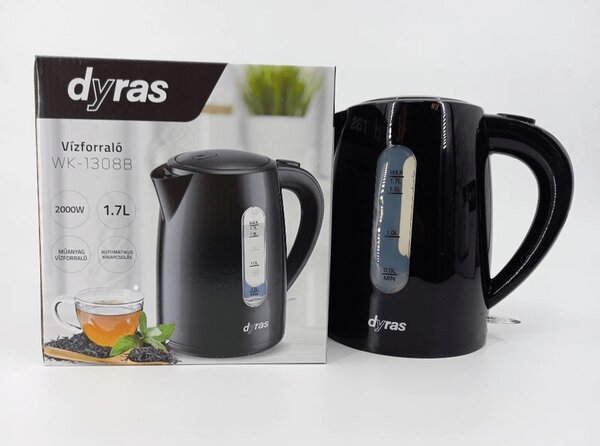 Dyras WK-1308B Vízforraló 1.7L, fekete