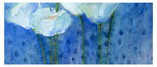 Kép - fehér tulipán (120x50 cm)