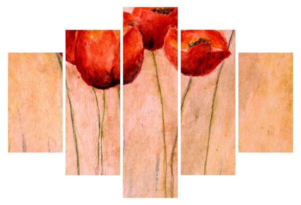 Kép - piros tulipán (150x105 cm)