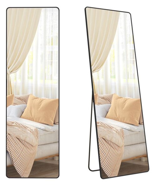 NOIR téglalap alakú tükör, 160x50 cm, fekete SongmicsHome