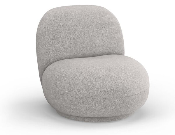 Világosszürke buklé fotel Chuck – Micadoni Home