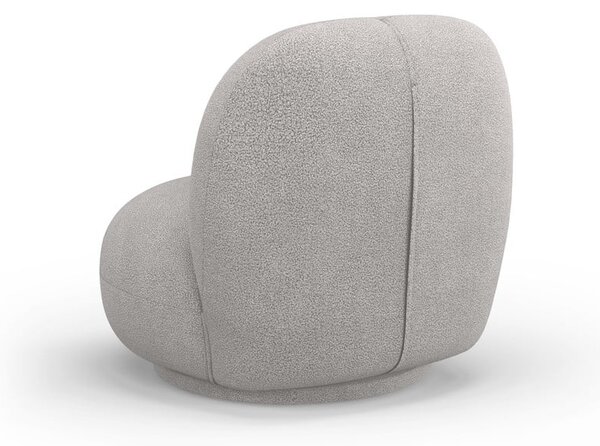 Világosszürke buklé fotel Chuck – Micadoni Home