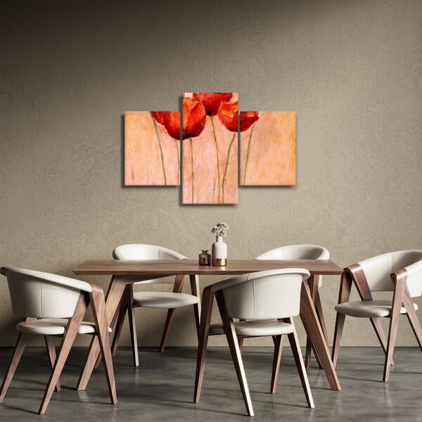 Kép - piros tulipán (90x60 cm)