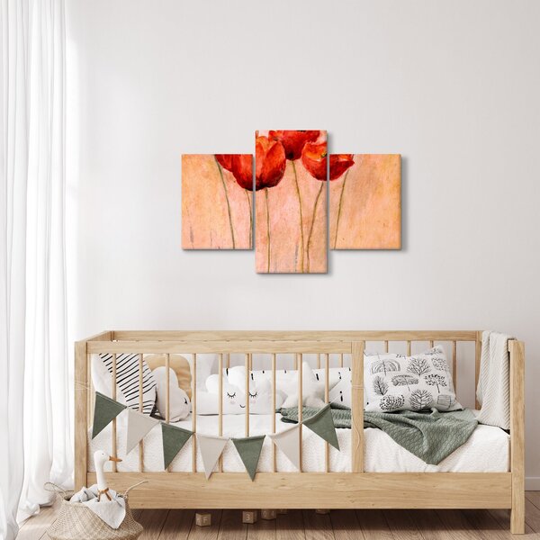 Kép - piros tulipán (90x60 cm)