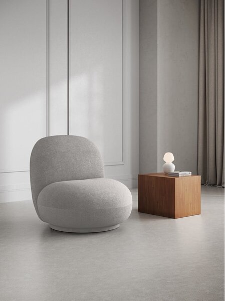 Világosszürke buklé fotel Chuck – Micadoni Home