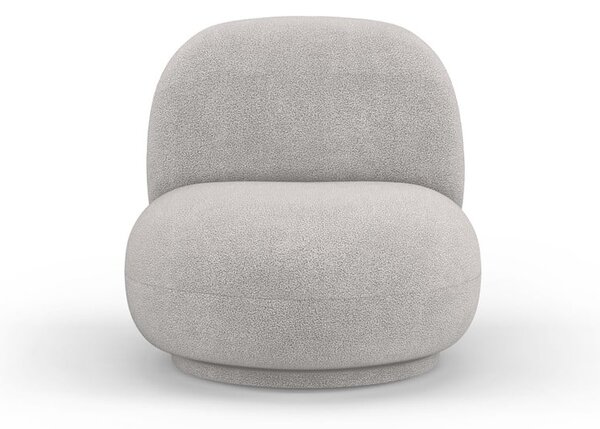 Világosszürke buklé fotel Chuck – Micadoni Home
