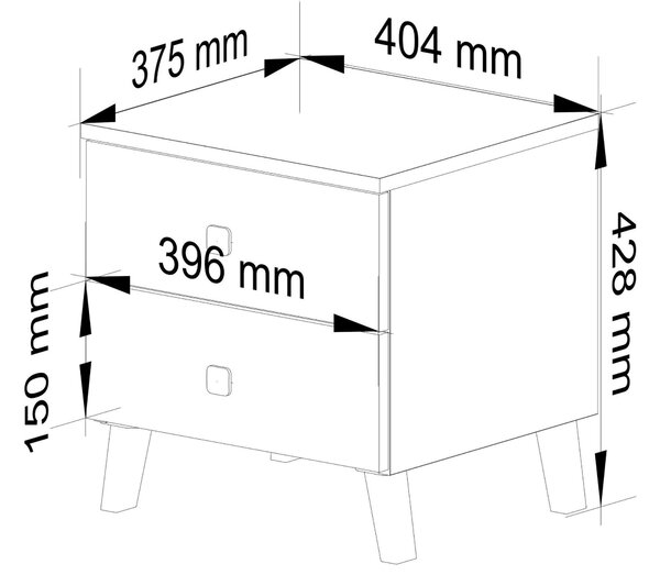 Éjjeliszekrény Mobian 2 (kasmír)