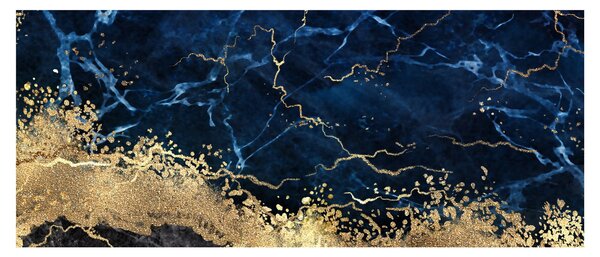 Kép - Sötétkék márvány (120x50 cm)