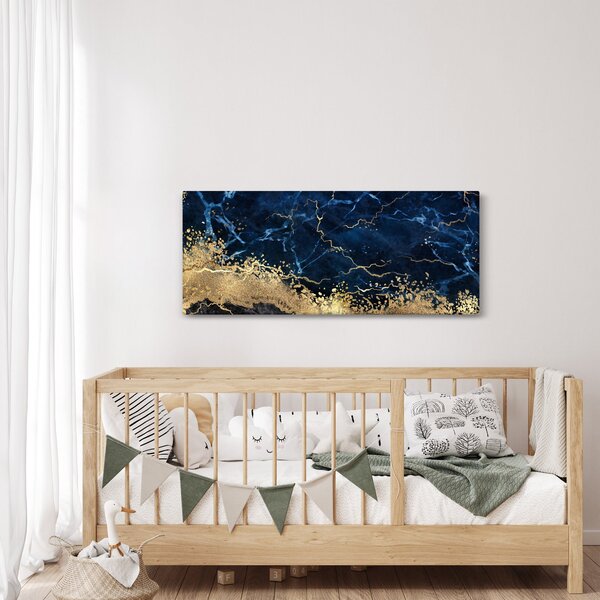 Kép - Sötétkék márvány (120x50 cm)