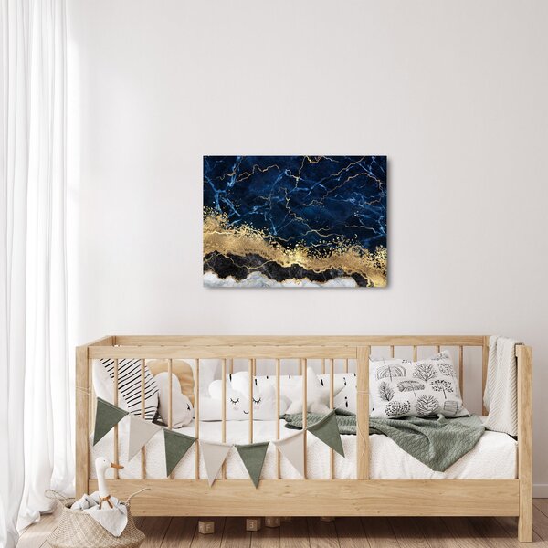 Kép - Sötétkék márvány (70x50 cm)