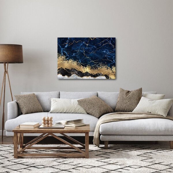 Kép - Sötétkék márvány (70x50 cm)