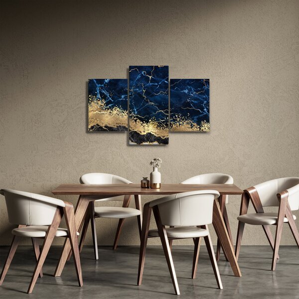 Kép - Sötétkék márvány (90x60 cm)
