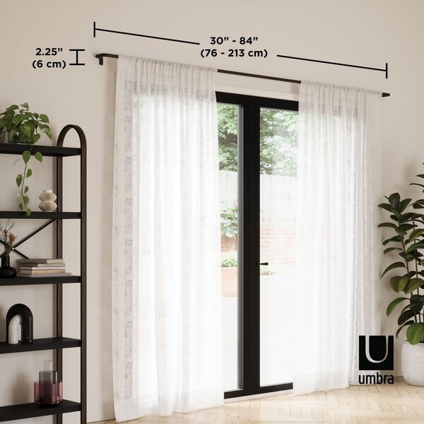 Acél bővíthető függönykarnis 76 - 213 cm Twilight – Umbra