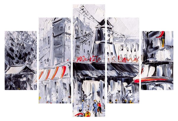 Kép - utca Párizsban, olajfestmény (150x105 cm)
