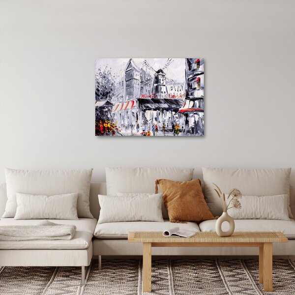 Kép - utca Párizsban, olajfestmény (70x50 cm)