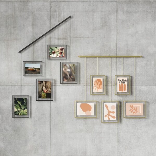 Aranyszínű fém fali képkeret szett 5 db-os 66x69 cm Exhibit – Umbra
