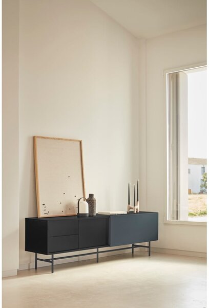 Fekete-antracitszürke TV-állvány 180x56 cm Nube – Teulat
