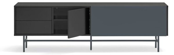 Fekete-antracitszürke TV-állvány 180x56 cm Nube – Teulat