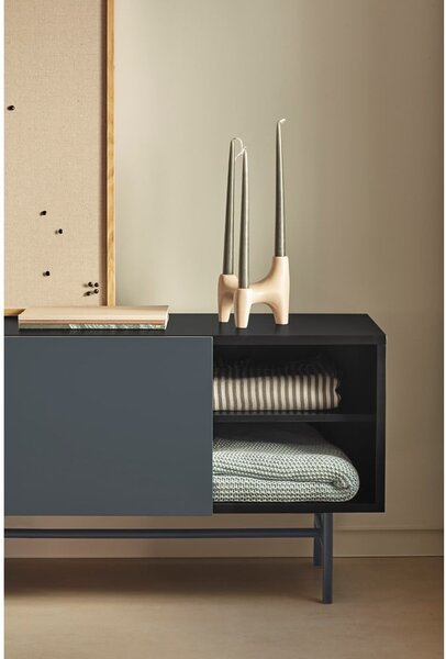 Fekete-antracitszürke TV-állvány 180x56 cm Nube – Teulat
