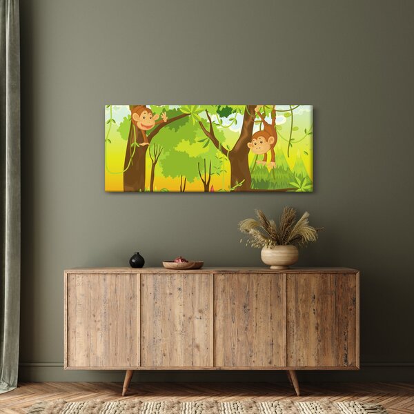 Kép - majmok (120x50 cm)