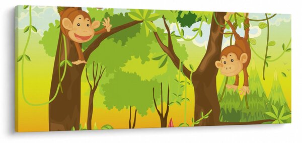 Kép - majmok (120x50 cm)