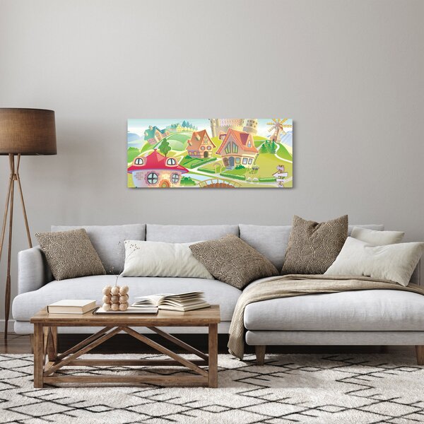 Kép - színes város (120x50 cm)