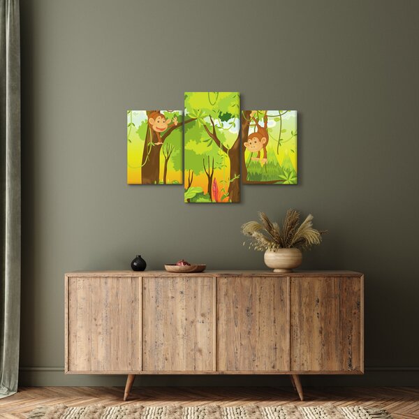 Kép - majmok (90x60 cm)