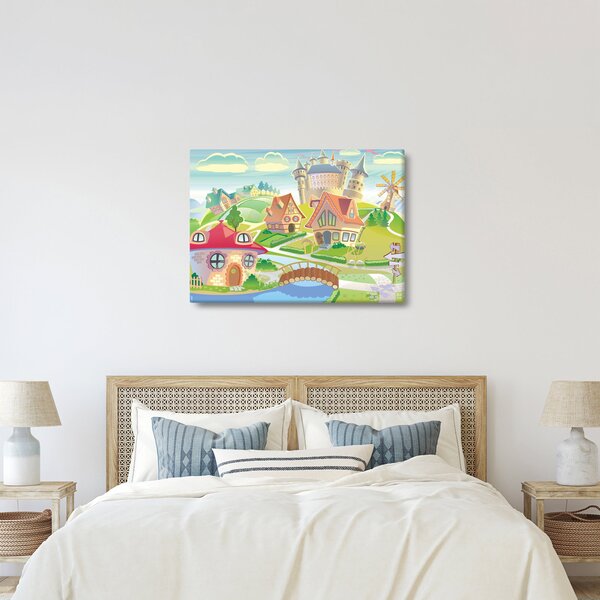 Kép - színes város (70x50 cm)