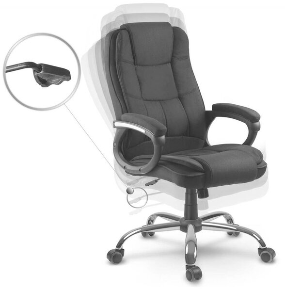 Sofotel Porto légáteresztő textil ergonomikus dönthető Irodai szék - Fekete
