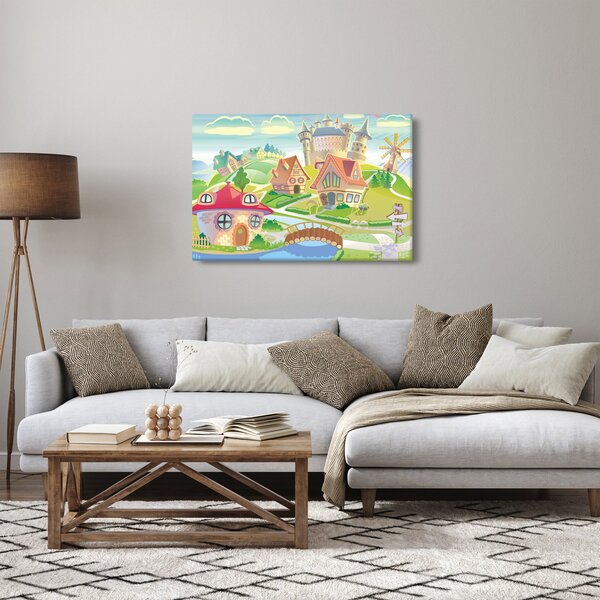 Kép - színes város (90x60 cm)