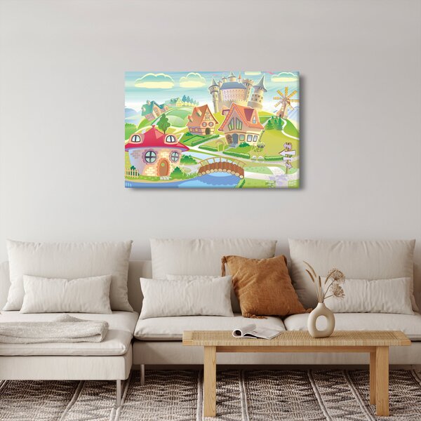 Kép - színes város (90x60 cm)