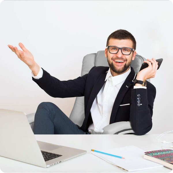 Sofotel ergonomikus dönthető ökobőr Irodai szék - Szürke