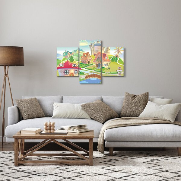 Kép - színes város (90x60 cm)