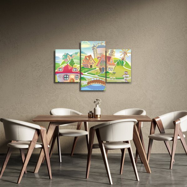 Kép - színes város (90x60 cm)