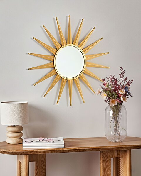 Falitükör PERELLI 60 cm 60 cm Fém Arany