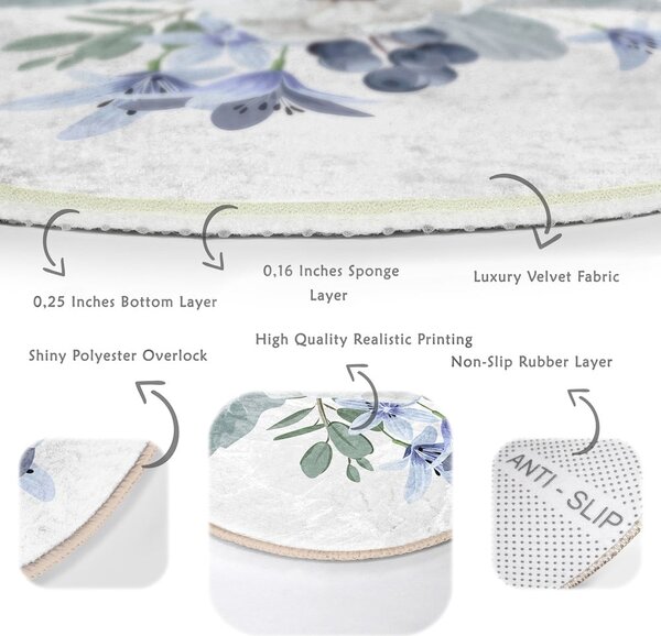 Mosható-robotporszívóval tisztítható kerek szőnyeg ø 80 cm Comfort – Mila Home