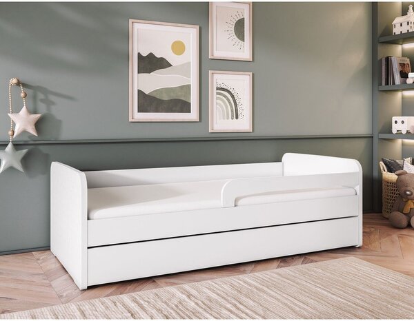 Fehér gyerekágy matraccal, ágyráccsal 80x160 cm Duuli – ELTAP