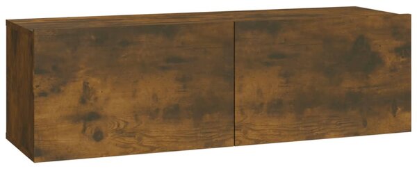 4 db füstös tölgy színű fali TV-szekrény 100 x 30 x 30 cm