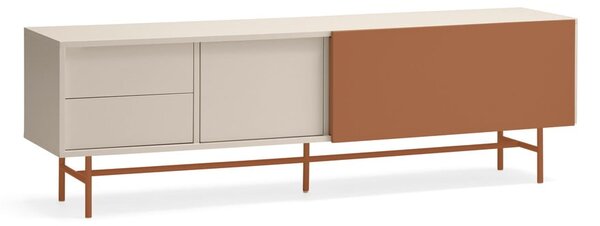 Téglavörös-bézs TV-állvány 180x56 cm Nube – Teulat