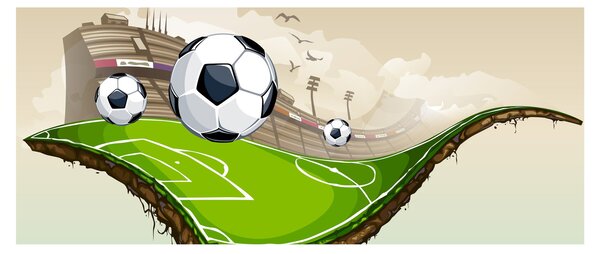 Kép - futballpálya (120x50 cm)