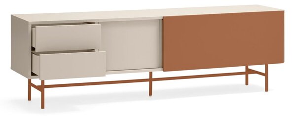 Téglavörös-bézs TV-állvány 180x56 cm Nube – Teulat