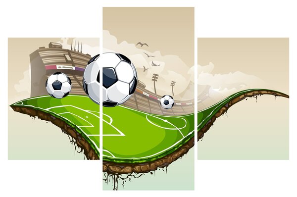 Kép - futballpálya (90x60 cm)