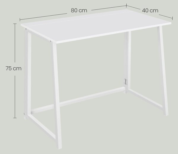 Dolgozószobai szett – összecsukható íróasztal ZARIMO 80×40 cm, fehér + irodai szék AVOLA VELVET világoskék