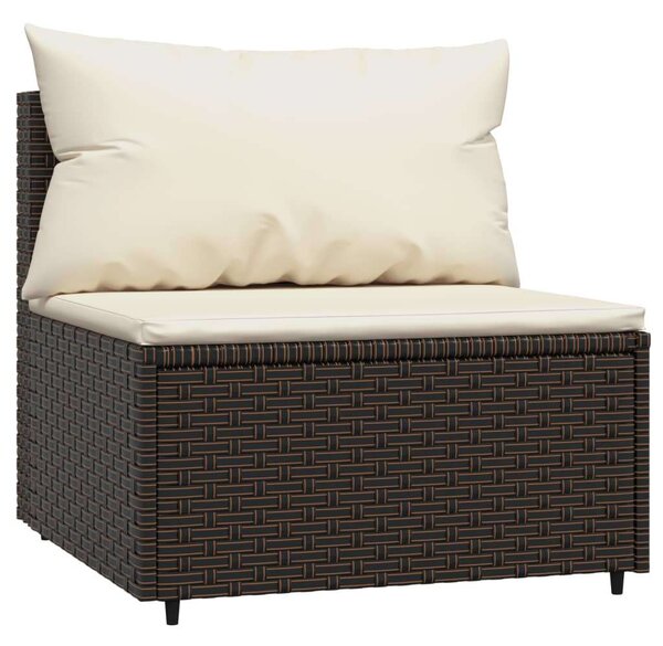 Polyrattan Kerti Ülőgarnitúra - 4 részes - Barna
